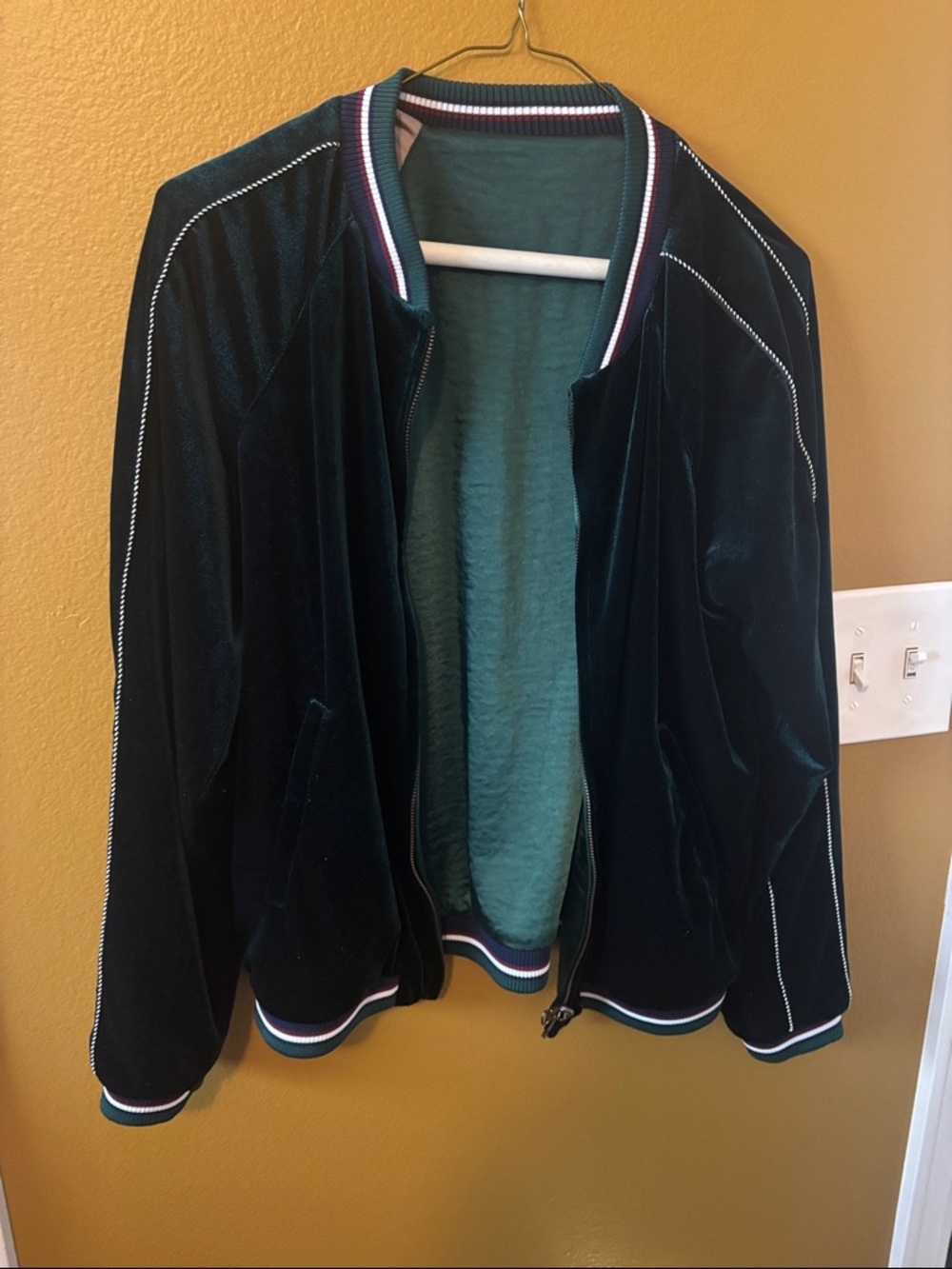 Velvet Bomber Jacket - Deep Teal